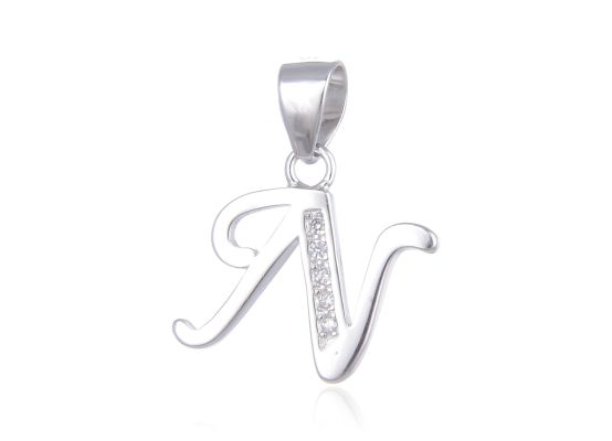 MOISS stříbrný přívěsek PÍSMENO N