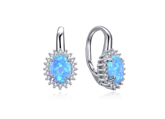 MOISS stříbrné náušnice OPÁL