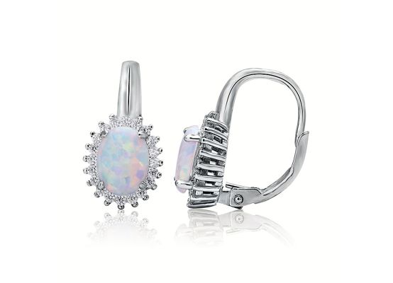 MOISS stříbrné náušnice OPÁL