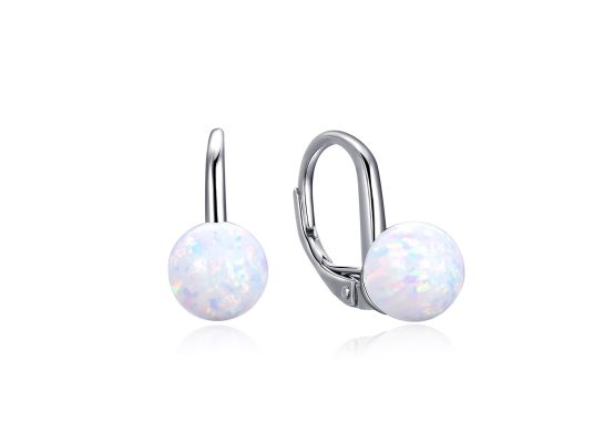 MOISS stříbrné náušnice OPÁL