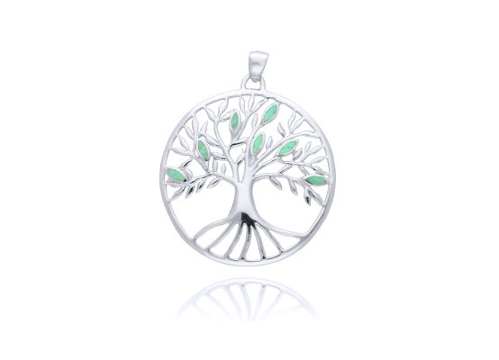 MOISS opálový stříbrný přívěsek STROM