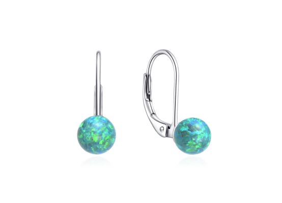 MOISS stříbrné náušnice OPÁL