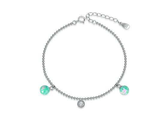 MOISS stříbrný náramek OPÁL