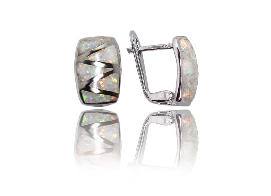 MOISS opálové stříbrné náušnice