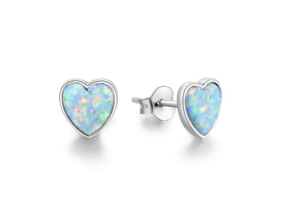 MOISS stříbrné náušnice OPÁL