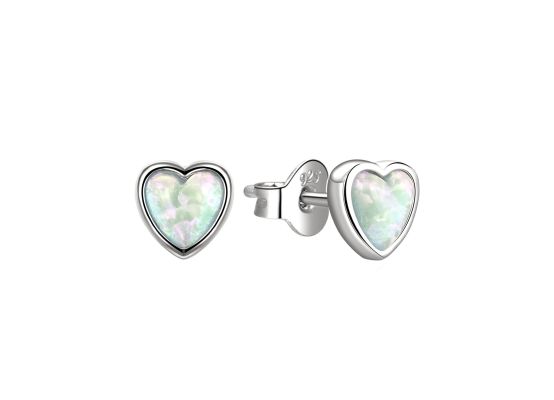 MOISS stříbrné náušnice OPÁL