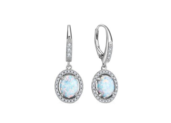 MOISS opálové stříbrné náušnice