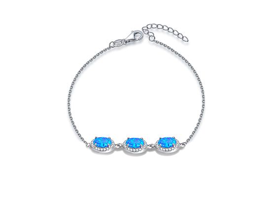 MOISS stříbrný náramek OPÁL