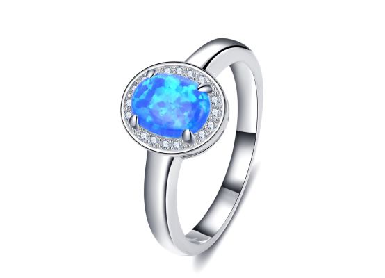 MOISS stříbrný prsten OPÁL