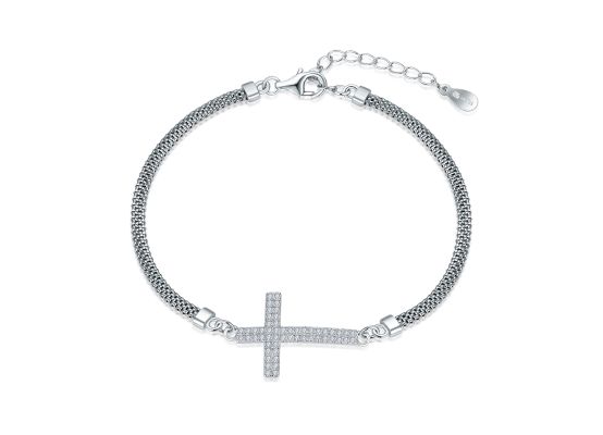 MOISS stříbrný náramek KŘÍŽ