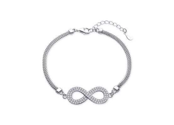 MOISS stříbrný náramek NEKONEČNO