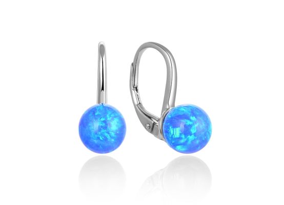 MOISS stříbrné náušnice OPÁL