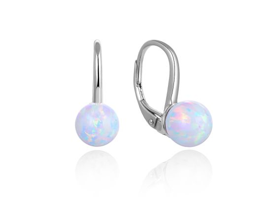 MOISS stříbrné náušnice OPÁL