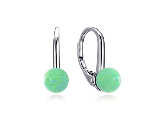 MOISS stříbrné náušnice OPÁL