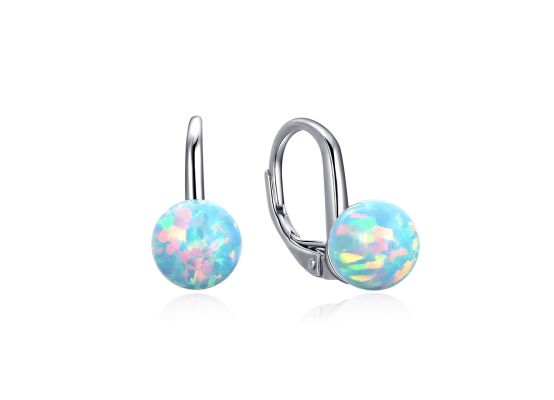 MOISS stříbrné náušnice OPÁL