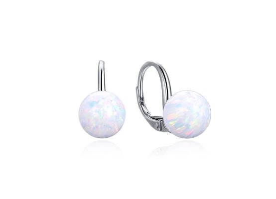 MOISS stříbrné náušnice OPÁL