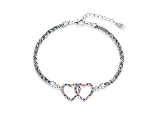 MOISS stříbrný náramek SRDCE