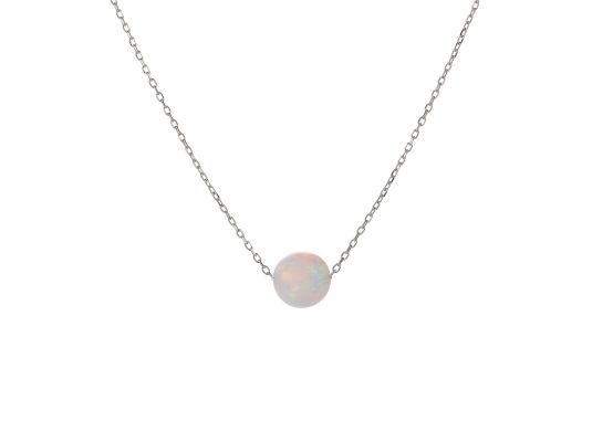 MOISS stříbrný náhrdelník OPÁL