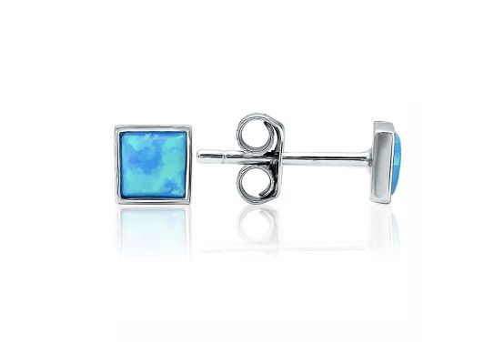 MOISS stříbrné náušnice OPÁL