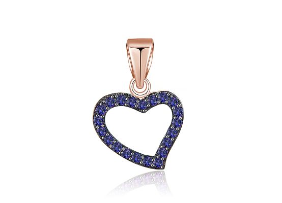 MOISS stříbrný přívěsek SRDCE ROSE