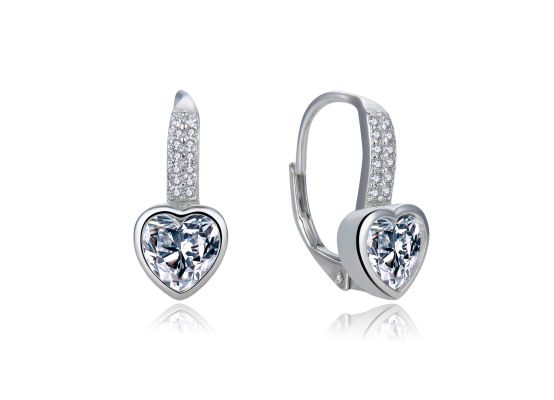 MOISS stříbrné náušnice SRDCE