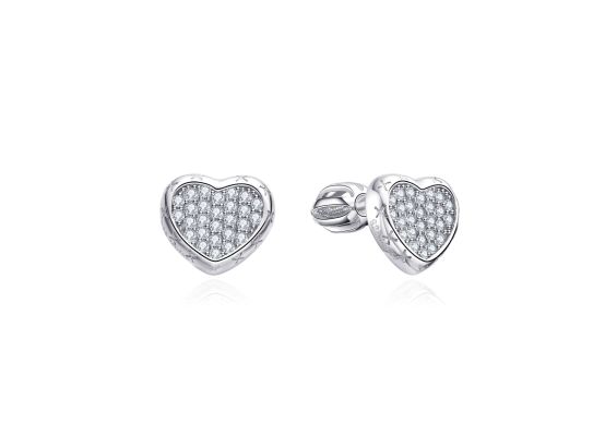 MOISS stříbrné náušnice SRDCE