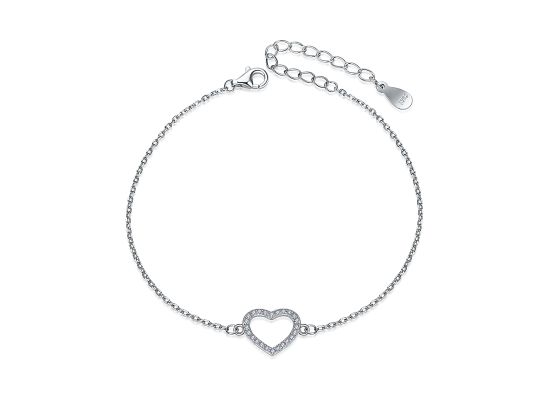 MOISS stříbrný náramek SRDCE