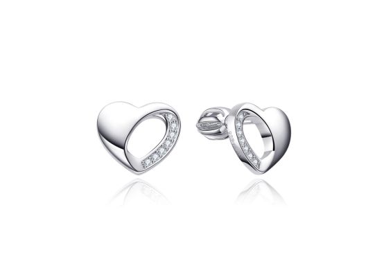MOISS stříbrné náušnice SRDCE