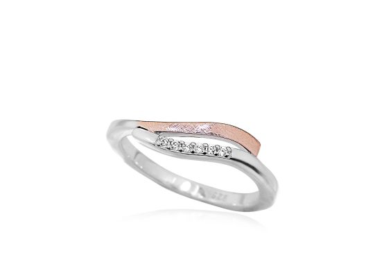 MOISS stříbrný prsten ROSE