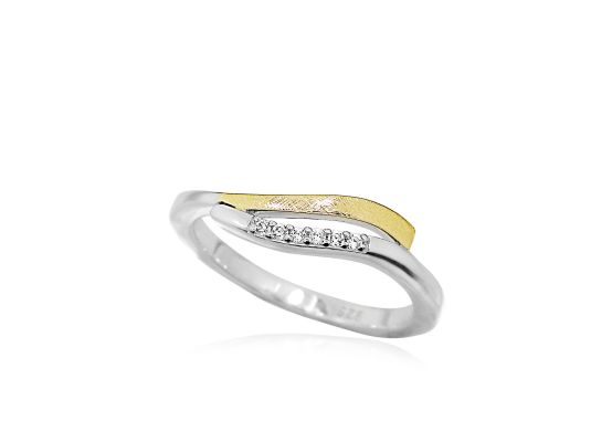 MOISS stříbrný prsten GOLD