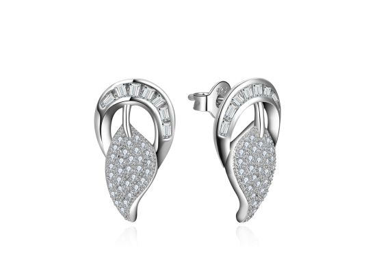 MOISS stříbrné náušnice LIST