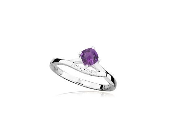 MOISS stříbrný prsten AMETYST
