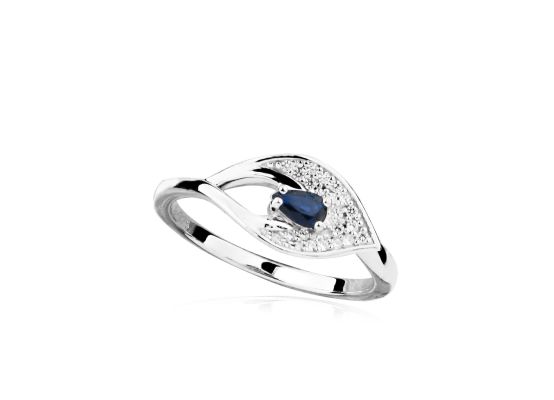 MOISS stříbrný prsten SAFÍR