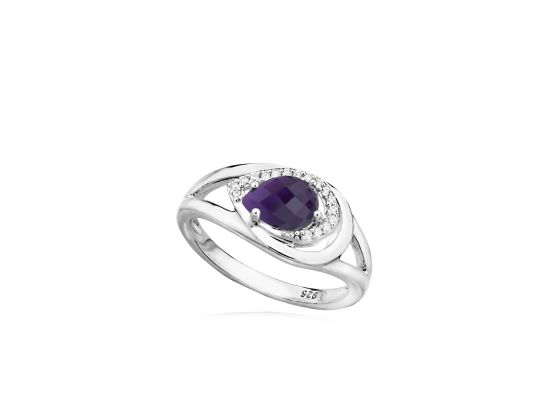 MOISS stříbrný prsten AMETYST