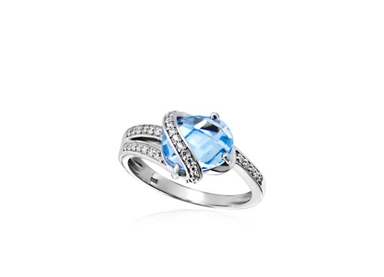 MOISS stříbrný prsten TOPAZ