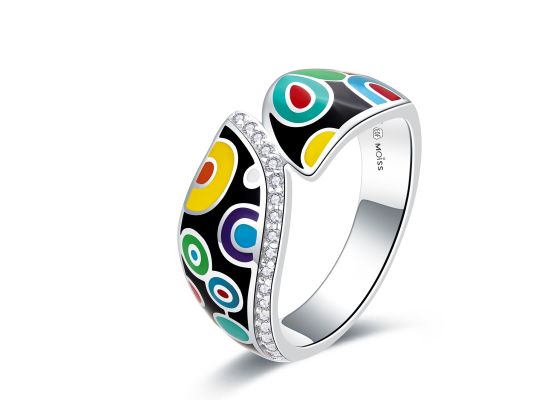 MOISS stříbrný prsten SMALT