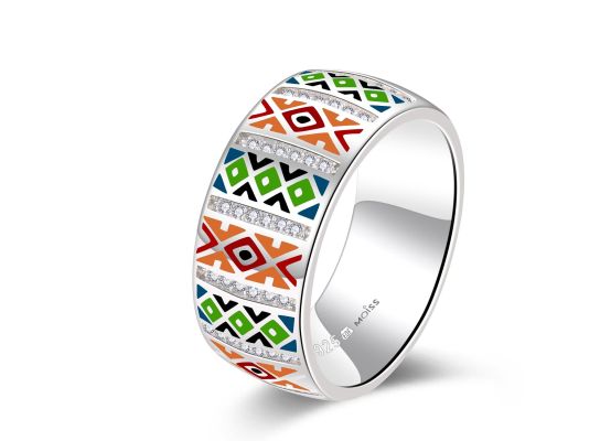 MOISS stříbrný prsten SMALT