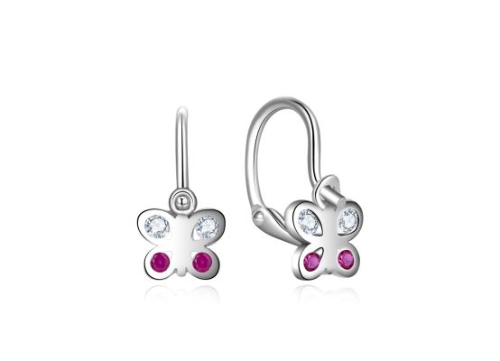 MOISS stříbrné náušnice MOTÝL