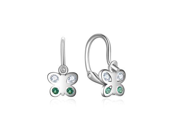 MOISS stříbrné náušnice MOTÝL