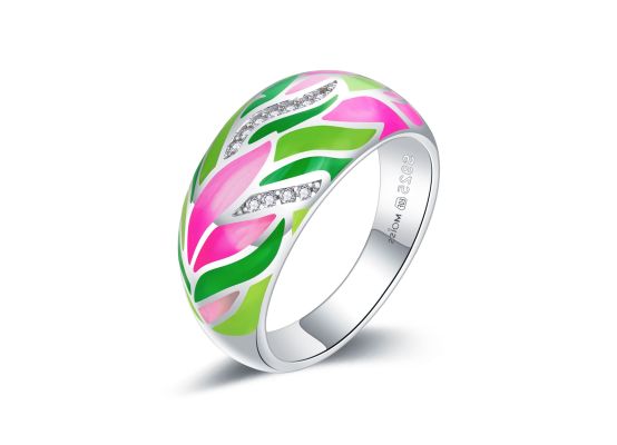 MOISS stříbrný prsten LIST