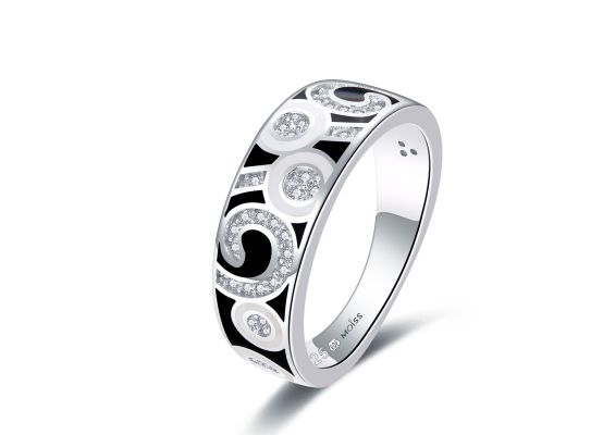 MOISS stříbrný prsten SMALT