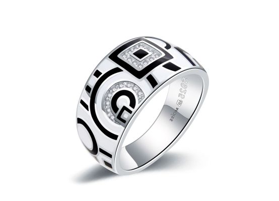 MOISS stříbrný prsten SMALT