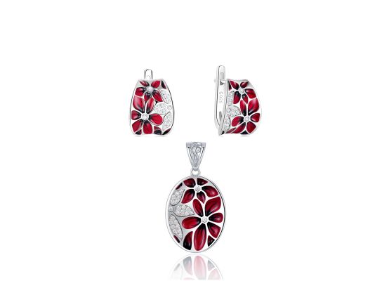 MOISS stříbrná sada SMALT KVĚTINA