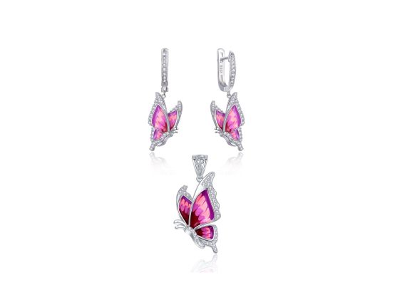 MOISS stříbrná sada MOTÝL