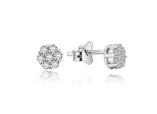 MOISS stříbrné náušnice KVĚTINA