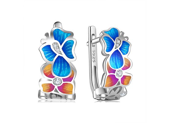 MOISS stříbrné náušnice SMALT