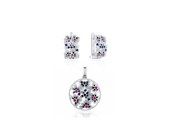 MOISS stříbrná sada KVĚTINA