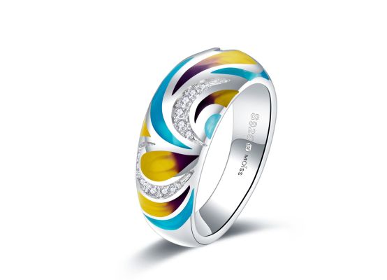 MOISS stříbrný prsten SMALT