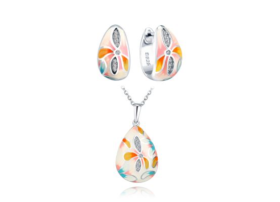 MOISS stříbrná sada SMALT KVĚTINA