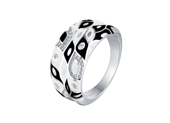 MOISS stříbrný prsten SMALT